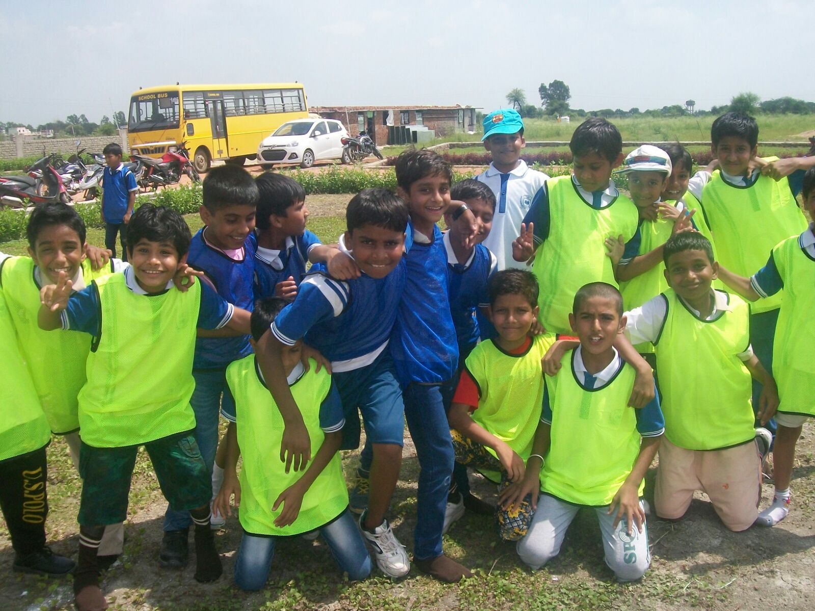 Students doing experiment